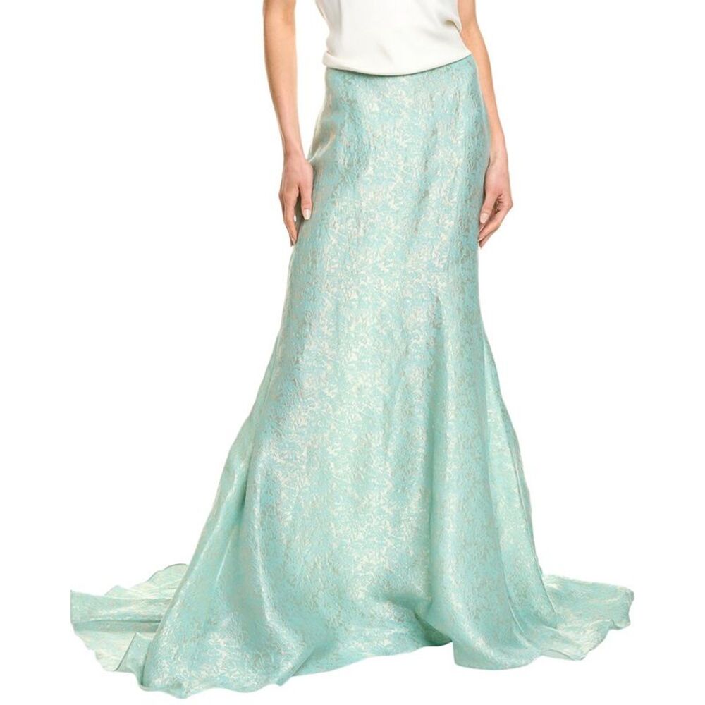 Reem Acra Womens  Long Jacquard Skirt